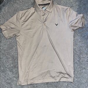 Callaway Mens Heather Geo Print Golf Polo